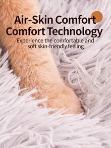 Letto rotondo imbottito per animali domestici, adatto per gatti e cani, tappetino caldo per animali domestici per l'inverno - Grigio - Visualizzare 4