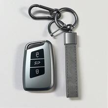 Phụ kiện móc chìa khóa/vỏ chìa khóa điều khiển từ xa màu xám titan cho xe Magotan, Passat B8, Superb, Kodiaq A7 - Xám - Xem 12