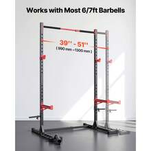 Power Cage Rack, Multifunctional Squat Rack For Home Gym, Width-Adjustable Workout Strength Training Equipment With 6 Band Pegs, Landmine Attachment & Safety Bars For Bench Press Squats Pull-Up - Pull-bar type, adjustable width - 查看 2