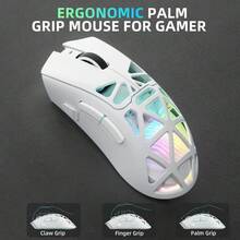 AULA SC620 3-Mode Wireless Mouse: 2.4G/Bluetooth/Wired, Hollow Lightweight RGB Design Gaming Mouse For Desktop & Laptop - View 8