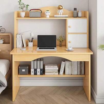 Computer Desk Bookshelf Storage Cabinet For Home Office Table Study Workstation