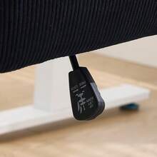 Height-Adjustable Office Swivel Chair With A Medium-High Backrest, Striped Upholstery, And Ergonomic Design – The Ideal Choice For Work, Study, Or Relaxation. The Medium Back Support Offers Excellent Support. - Black - View 7