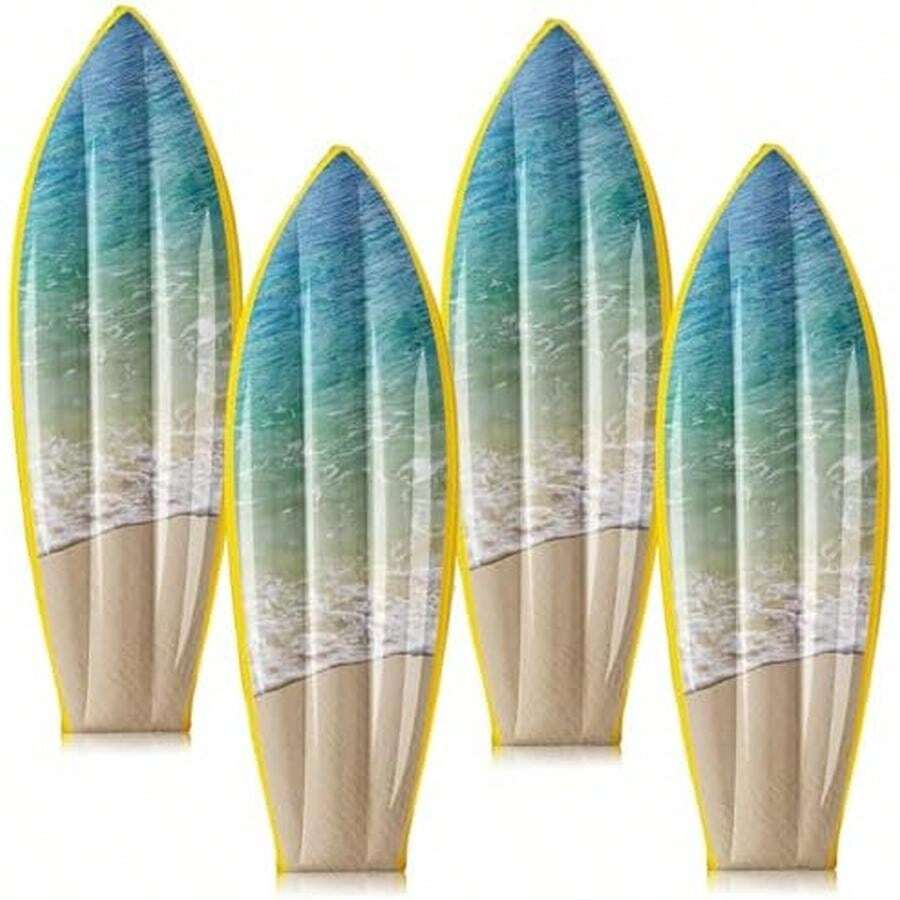 4 Pcs Inflatable Surf Board Inflatable Luau Party Decorations Blow Up Surfboard - 4-sea Beach - View 1