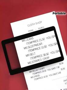 5pcs/3pcs/1pc - Portable Card-Sized Magnifier, 3X Magnification. Each Reading Magnifier Is Equipped With A 3X Fresnel Lens, Which Can Be Used As A 3X Magnifier. Pocket Magnifier, Suitable For Bookmarks, Cards And Business Cards. Portable Handheld Magnifier, Suitable For Reading Small Text, Reading Books, Suitable For Back To School Season. - A - View 3