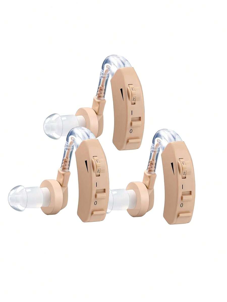 Ear-Mounted Hearing Aid, Audio Amplification, Suitable For The Elderly, Intelligent Noise Reduction Function, Invisible Hearing Amplifier With Volume Control - Champagne - View 1