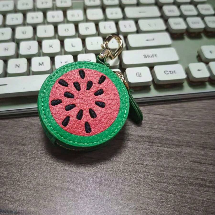 CHARM INFINITE 可爱西瓜造型钥匙扣零钱包轻巧小钱包包背包挂件青少年礼物