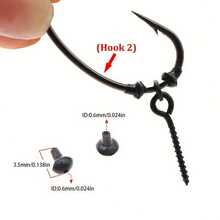 30pcs Carp Fishing Hooks With Bait And Nut, Comes With Rubber Beads, Suitable For Ronnie Rigs And Boilies, Essential Fishing Gear - Multicolor - View 4
