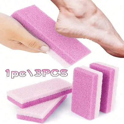 Bộ 3/1 đá bọt hồng chuyên nghiệp dùng để dũa gót chân, loại bỏ vết chai và da chết. Dụng cụ chăm sóc chân, miếng chà chân chuyên dụng, dụng cụ tẩy tế bào chết chân dùng trong salon, bàn chải chân hai mặt, dụng cụ vệ sinh cá nhân và chăm sóc chân tại nhà. Vật dụng cần thiết khi đi du lịch, quà tặng Ngày của Mẹ, quà tặng Ngày của Cha, phụ kiện phòng tắm, đồ dùng cần thiết khi cắm trại và đi biển, quà tặng cho bạn bè nữ, dụng cụ giảm căng thẳng, quà tặng cho bạn thân.