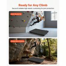 Bouldering Crash Pad, Bi-Fold Rock Climbing Crash Pad With Adjustable Backpack Straps And Handle, Foldable Lightweight Indoor Bouldering Outdoor Climbing, Folded Size 35.6x 24x 8.3 - Black + Bi-fold - View 3