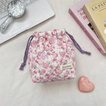 A Cute Quilted Cotton Camera Pouch Suitable For CCD And Instant Cameras. This Soft Pouch Features Anti-Drop And Dust-Proof Functions, With A Compact Design That Is Ideal For Various Occasions Such As Home Use, Travel, Vacation, And School. - Multicolor - View 12