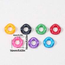 10pcs Acrylic UV Coated Colorful Beads, Hexagon Fidget Toys, Macaron Color Wavy Flower Shape, DIY Jewelry Accessories - Waves - View 4