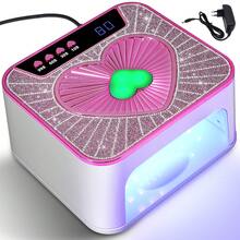 2026升级版45颗LED UV/LED美甲灯，4档定时设置，液晶显示屏，自动感应，专业美甲凝胶固化灯 - 送给女性的最佳礼物，粉色 - 查看 9