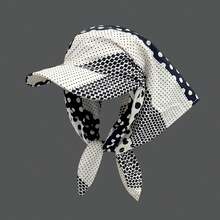 1pc Polka Dot Headscarf Cap, Women's Summer Sun Protection Hat, Outdoor Fashionable Face-Shielding Hip-Hop Turban, Suitable For Outdoor Vacation Wear - 黃色 - 查看 1