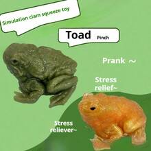1pc Realistic Toad/Frog Squeeze Toy, Soft Squishy Stress Relief Novelty Gadget, Gag Gift, Slow Rebound Squeeze Toy - Multicolor - View 5