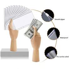 Sổ tay A6 dạng rời, bìa da PU vân đá cẩm thạch, sổ lập kế hoạch ngân sách tiền mặt 6 vòng, phong bì đựng tiền bằng da, sổ tay theo dõi thử thách tiết kiệm tiền kèm phong bì có khóa kéo. - A6 - Xem 5