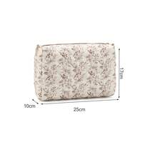 Bolsa portátil para almacenamiento de pañales de bebé con cremallera, bolsa colgante para cochecito de pañales reutilizable con 2 correas para el hombro - blanquecino - Ver 2