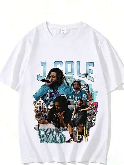 2026 Nueva Camiseta Gráfica Vintage de J Cole, Regalos para Hombres, Ropa para Hombres, Navidad, Camiseta de Hop Rapper Streetwear para Hombres y Mujeres, Camisetas de Algodón de Manga Corta Oversized, Camisetas de Estrellas Deportivas, Camisetas Gráficas de Algodón NZBC