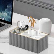 PU Leather Rectangular Tissue Box Cover - Multi-Functional Organizer With Hidden Storage Compartment, Tissue Box Holder And Remote Control Pocket, End Table And Nightstand Decor For Bedroom, Living Space, And Office, Applicable For Home Kitchen Bedroom Living Room Dining Room, Home Decor Accessories, Decorative Box, Ladies Wedding Gift, Essential For Summer Travel Holidays - Multicolor - View 10
