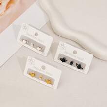 Stainless Steel Fashionable Jewelry, Heart-Shaped Small Wing Earrings, Zirconium Earrings, Suitable For Women's Daily Wear - ZH071 - View 4