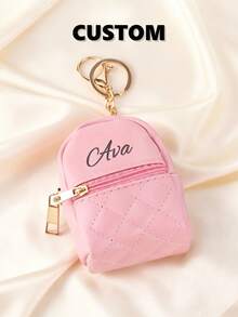Monedero retro y lindo, bolsa de almacenamiento de auriculares con estilo de mochila que se puede personalizar con nombre, cumpleaños y regalo festivo para familiares y amigos - Multicolor - Ver 3
