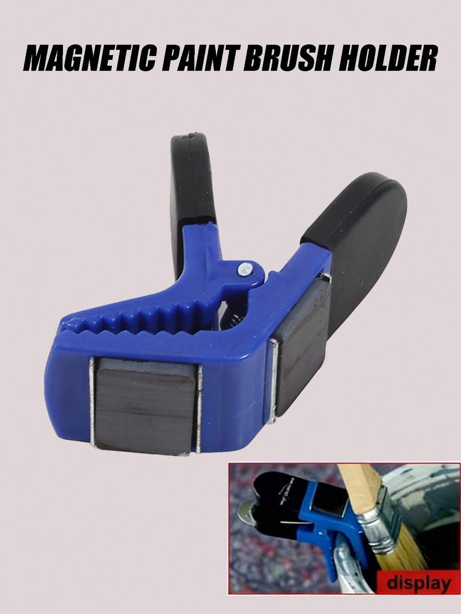 1pc Paint Brush Holder, Sturdy And Stable Fixing Clip Paint Brush Holder Clip With Can Opener – Durable Clip Projects Tool Organization Functional Tool Versatile Clip - Multicolor - View 1