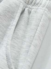Men's Straight Leg Knit Pants With Drawstring, Loose Fit Casual Sports Trousers For Spring And Autumn - Light Grey - View 5