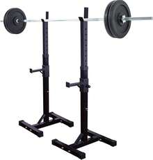 HOMCOM Adjustable Squat Rack, Strength Training Bench Press Rack Barbell Rack Power Rack Weight Bench Supporter For Gym Fitness,108-163cm - 1 - View 5