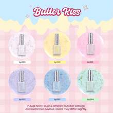 Beetles 6 Colors 7.5ml/0.25 Fl Oz Nail Polish Set - Love In Echo Quick Dry Spring Formula, Salon Long Lasting DIY Pastel Nail Art Gifts For Women - 6 Màu Butter Kiss - Xem 3