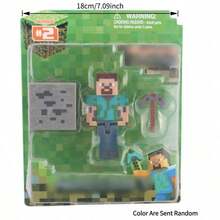 Minecraft 我的世界毛绒玩具系列 - 苦力怕、末影龙、史蒂夫、铁傀儡装饰玩具 - 彩色 - 查看 10