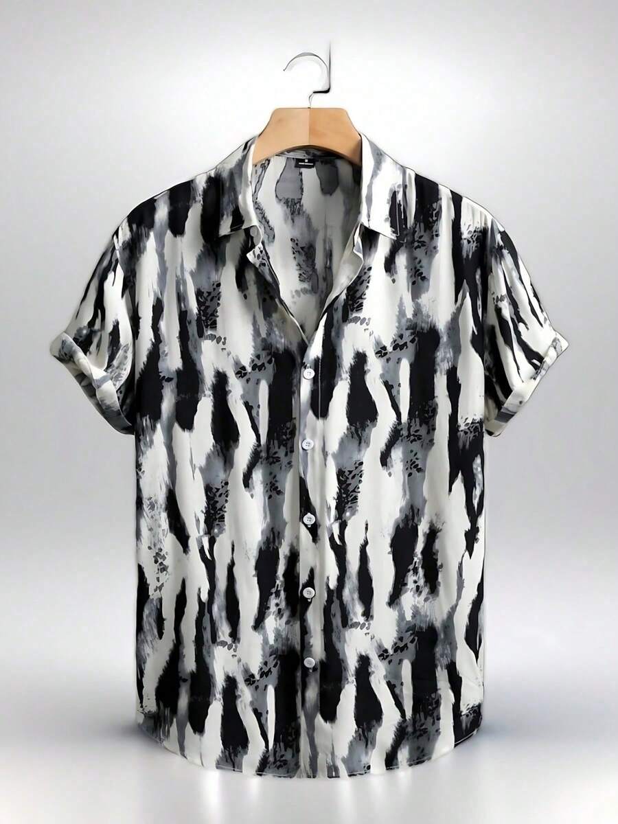 Summer Hawaiian Floral Short Sleeve Polo For Men - A508D-AL23661 - 查看 1