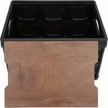 Outdoor Multifunctional Folding Storage Box With Wooden Panel Thickened Removable Portable Large Capacity Versatile Use As Coffee Table For Camping Picnic (Black) - 30L - View 1