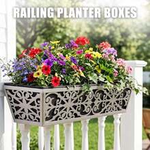 2 Pack 30 Inch Window Boxes Planter For Outdoor Plants Deck Railing Planters Box With Adjustable Brackets For Porch Fence Balcony Hanging Flower Baskets With Non-Woven Fabric Liner For Garden Décor - 30 Inch 2 Pack - View 8
