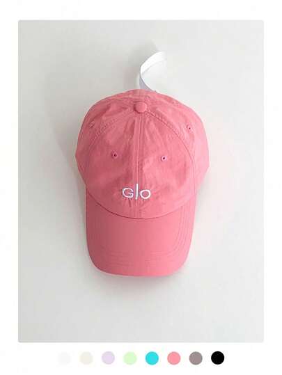 Mũ lưỡi trai mềm mại, nhanh khô, in chữ tối giản, thoáng khí, phù hợp cho học sinh, unisex, chống nắng, có thể điều chỉnh, thích hợp cho mùa xuân/hè.