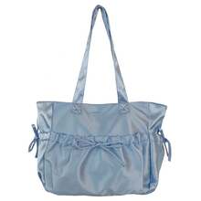 New Product Satin Folded Bow Tote Bag Sweet Advanced Girl Shoulder Bag Fashionable Large Capacity Commuting Underarm Bag - trắng - Xem 10