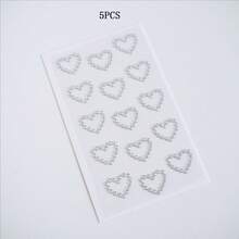 8/5/1 Pc Star-Shaped And Heart-Shaped Crystal Stickers, Pearl Stickers, Shiny Rhinestone Stationery Stickers, Art Decoration, Craft Materials, Diamond Stickers, Star Stickers, Suitable For Girls, Birthday Gifts, Party Gift Bag Fillers.Scrapbook Supplies,Journaling Supplies,Mobile Phone Stickers, Scrapbooking - Square - View 10
