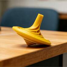 3D Printed Spiral Finger Spinner, Desktop Stress Relief Toy, Creative Gift - Yellow - View 7