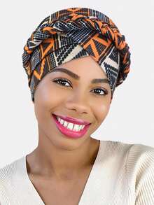 1pc Women's Handmade Braided Headscarf, African Style Headwrap, Suitable For Daily Use,Summer,Beach,Hat - Multicolor - View 38