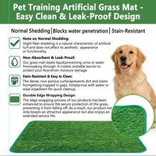 Almohadilla de pasto para mascotas, inodoro para perros, alfombra de pasto artificial, almohadilla de entrenamiento de pasto, césped artificial realista, regalo de Halloween para entrenamiento de mascotas - Verde - Ver 15