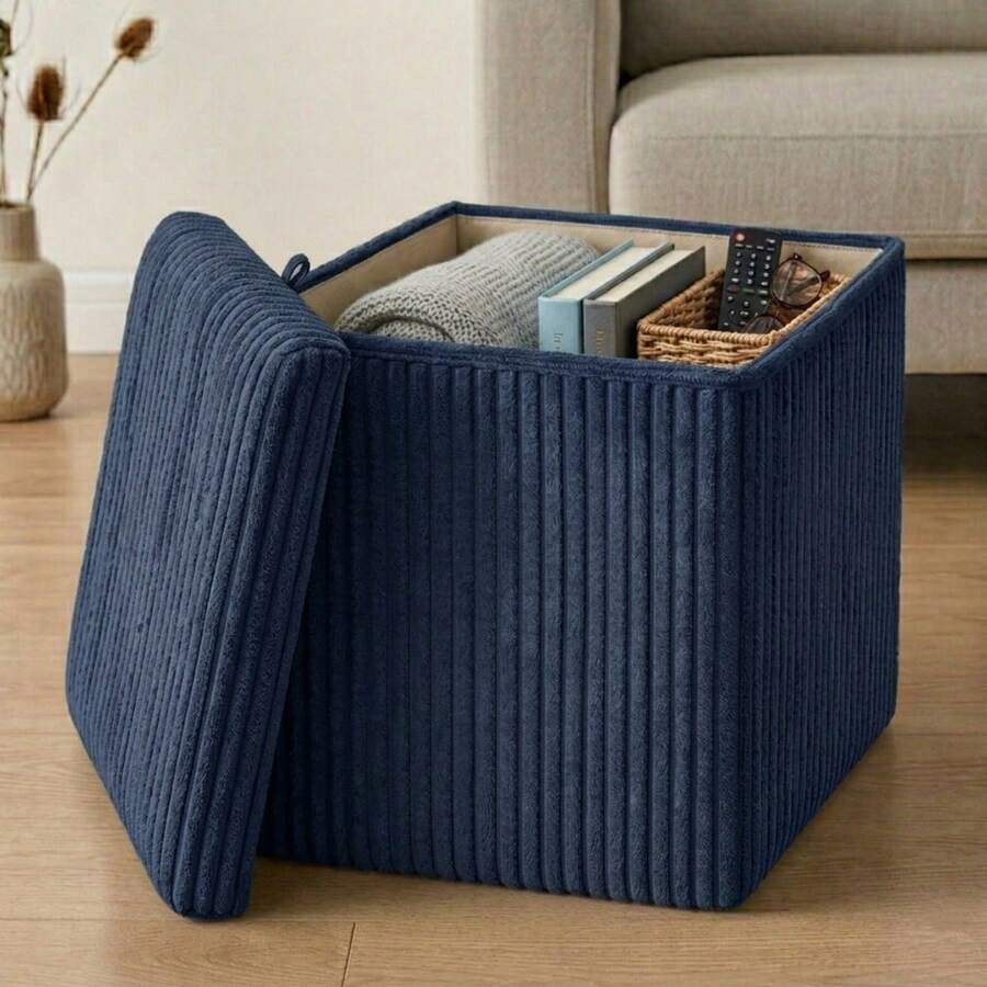 Storage Benches & Ottomans - Navy Blue - View 1
