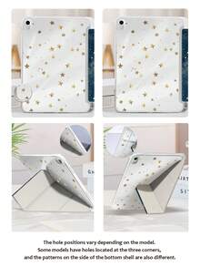 Ayotu 蓝色星空金色星星图案保护套，Y型支架翻盖设计，兼容iPad A16、iPad Pro 13/12.9/11、iPad Air 11/13、iPad mini、iPad Air 11英寸、Kindle（第11代，2024年发布）、Kindle Paperwhite（第12代，2024年发布） - 彩色 - 查看 7