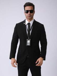 Bộ trang phục đặc vụ 4 món - Bao gồm kính thời trang đen, huy hiệu, nơ đeo cổ, tai nghe - Trang phục điệp viên phù hợp cho nhập vai, tiệc Halloween, lễ hội hóa trang, cosplay ngày lễ, đạo cụ điệp viên Halloween. - Nhiều màu - Xem 2