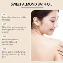 EELHOE Dầu tắm hạnh nhân ngọt 100ml, được làm giàu với các loại tinh dầu giúp nuôi dưỡng sâu, dưỡng ẩm, làm sạch tạp chất và làm mềm da. - Hạnh nhân ngọt - Xem 8