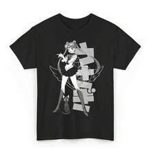 Men's Fashion Printed Casual T-Shirt - Anime Girl T-Shirt, Sizes S-3XL. A Perfect Gift For Friends In Summer And Spring. Unisex Graphic T-Shirts With Exquisite Design, A Summer Essential, Easy To Match, Showcasing Your Style. - 黑色 - 查看 1