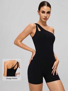 MASKERT Bộ áo liền quần yoga/thể dục không tay ôm sát, thời trang, co giãn cao, thoải mái dành cho nữ, có độ co giãn tốt, dành cho nữ, kiểu dáng ôm sát, thoải mái. - màu đen - Xem 1