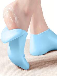 1 Pair Silicone Foot SPA Socks, Suitable For Cracked Heels, Women's Moisturizing Care Socks, Foot Care Silicone Socks, SPA Gel Foot Care Socks, Nourish Dry Cracked Heels - Relaxing Massage, Soft, Foot Care, Skincare, Travel Essential, Mother's Day Gift, Camping Necessity, Gift For Female Friends, Best Friend Gift - A - View 2