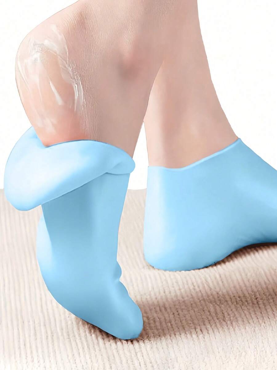 1 Pair Silicone Foot SPA Socks, Suitable For Cracked Heels, Women's Moisturizing Care Socks, Foot Care Silicone Socks, SPA Gel Foot Care Socks, Nourish Dry Cracked Heels - Relaxing Massage, Soft, Foot Care, Skincare, Travel Essential, Mother's Day Gift, Camping Necessity, Gift For Female Friends, Best Friend Gift