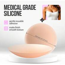 Nipple Covers Women-Dermatologist Approved Sticky Bra, Reusable Silicone Pasties, Breast Petals A-DD Strapless & Backless Wear - 1 - View 10
