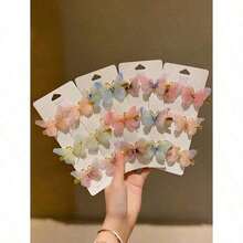 18pcs/Set Dreamy Fairy Butterfly Hair Clips Combo Delicate Soft Vibe One Clip Beautifies Back-To-School Essential - Suitable For Girls And Women Daily Outing Dates Photoshoot Works For Buns Or Down Hairstyles Easy To Set The Mood Claw Clips Hair Claws Hair Slide Hair Barrettes School Stuff Hair Accessories Head Accessories - Nhiều màu-1 - Xem 5