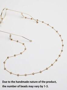 1条金色心形眼镜链，简约时尚金属眼镜链，防丢带，适合日常佩戴 - 彩色 - 查看 6