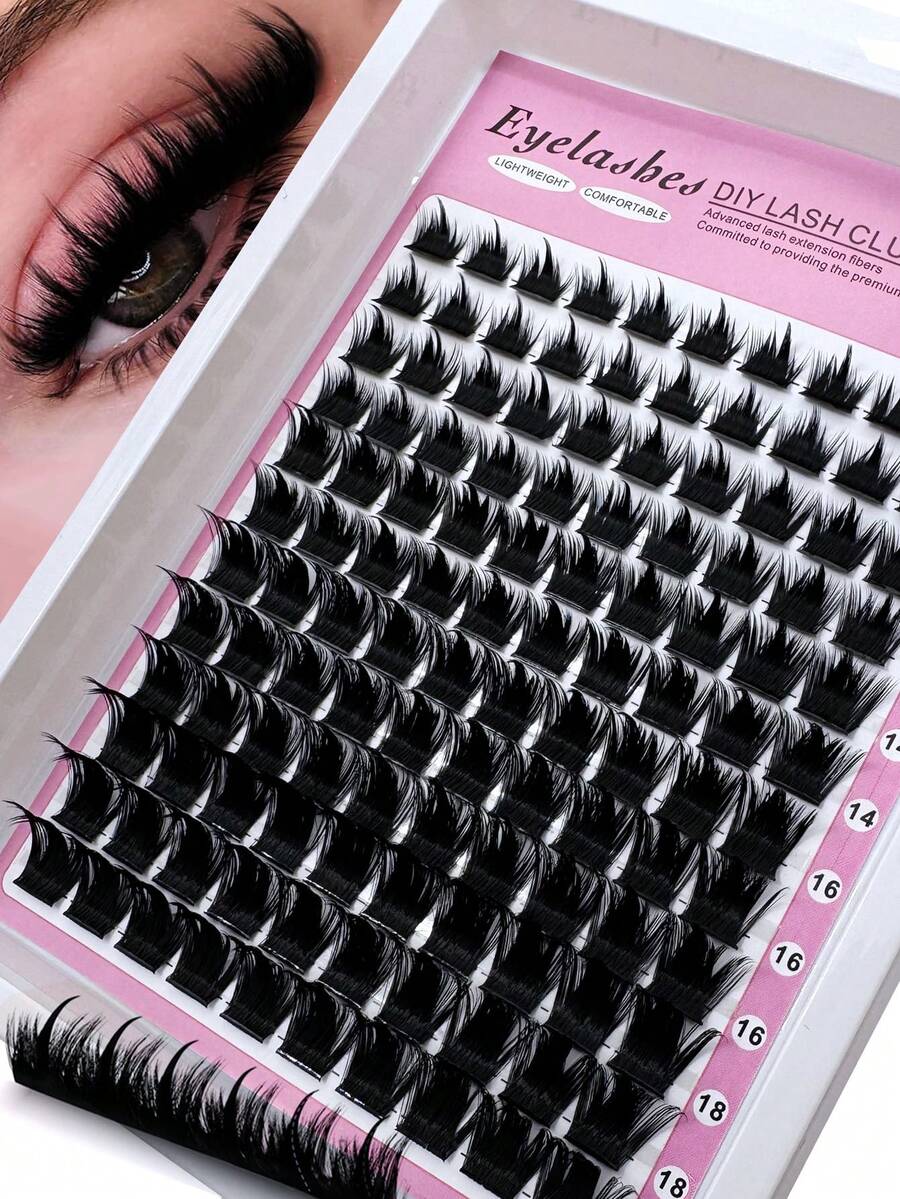 300D/200D/160D/100D/60D Spikes Eyelashes 2 IN 1 Lash Clusters Long 10-18mm Lash Spikes Lower Eyelashes 120pcs/144pcs/168pcs/216pcs/240pcs Eyelash Clusters Volume Individual Lashes DIY Spiky Lash Extension Manga Cluster Eyelash Extensions Mink Strips Lashes Thick - D - Xem 1